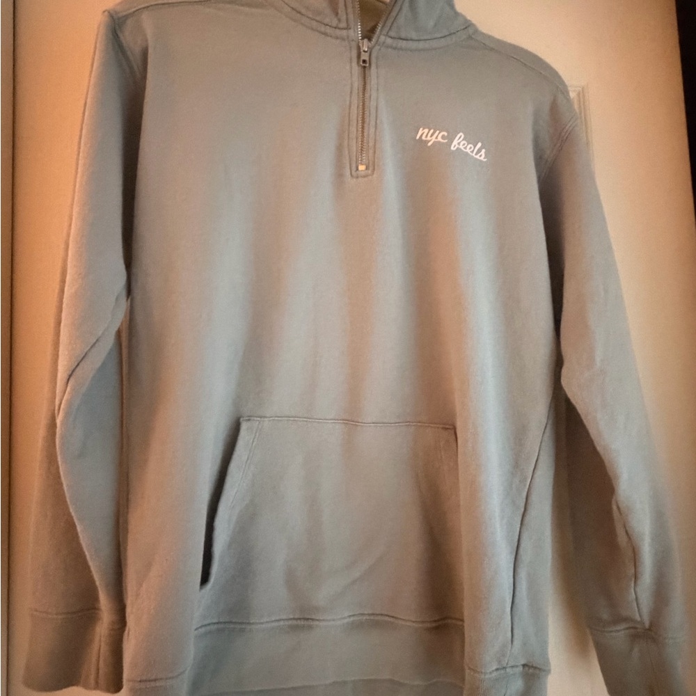 Victoria's Secret PINK Blue Half-Zip Hoodie